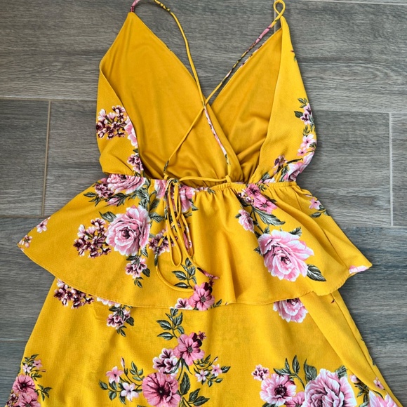 Yellow Floral dress - Picture 3 of 3